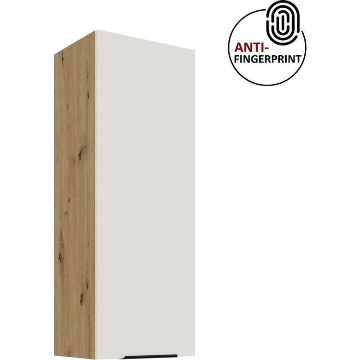 Küchen Hängeschrank 40 cm - Höhe 90 cm ARIA Weiss ultra matt + Eiche Artisan matt, hochwertige Fronten mit Anti Fingerprint Beschichtung Küchenzeile Küchenblock – Bild 6