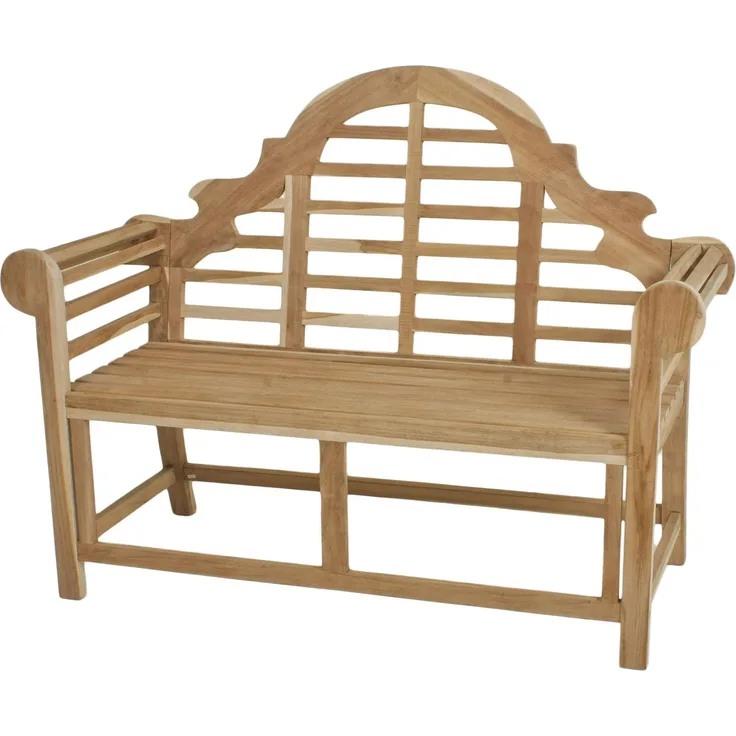 Bank Picadilli aus Teak, C-Grade, naturbelassen, 2-Sitzer