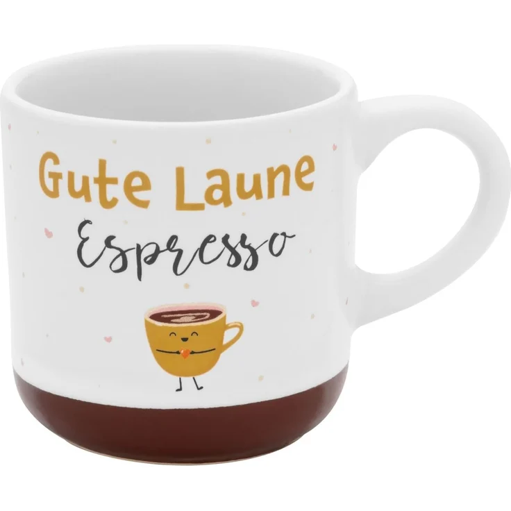 Espressotasse Druck GUTE LAUNE – Bild 1