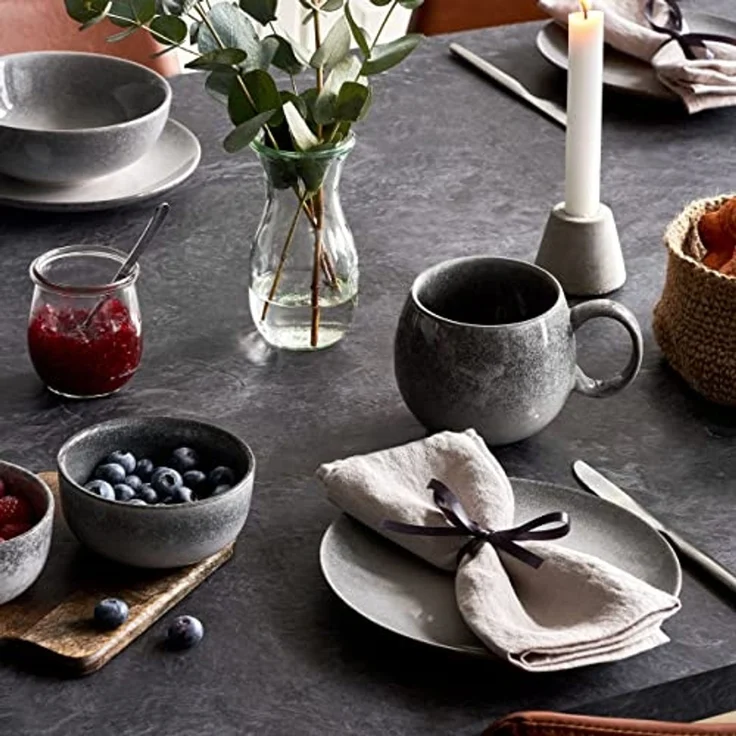 Springlane Geschirr-Set Misty Cliff, Steingut, in verschiedenen Ausführungen und Sets, Steingut, robust, kratzfest, 4er-Set Schale – Bild 7