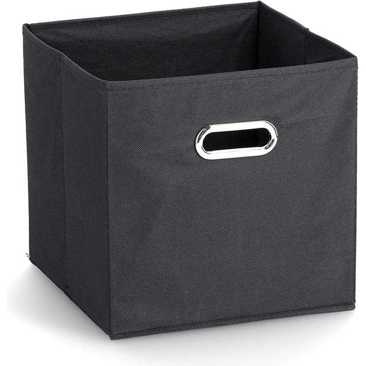 Kleine Aufbewahrungsbox mit Griff, Vlies - Schwarz – Bild 1