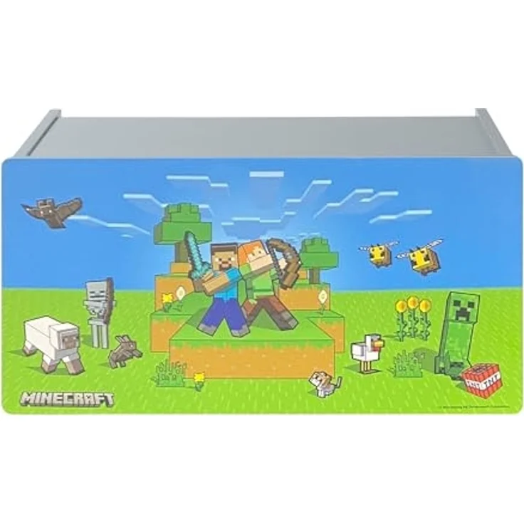 MINECRAFT - Sitzbank, Truhe mit Stauraum, Kindermöbel mit buntem Design – Bild 2