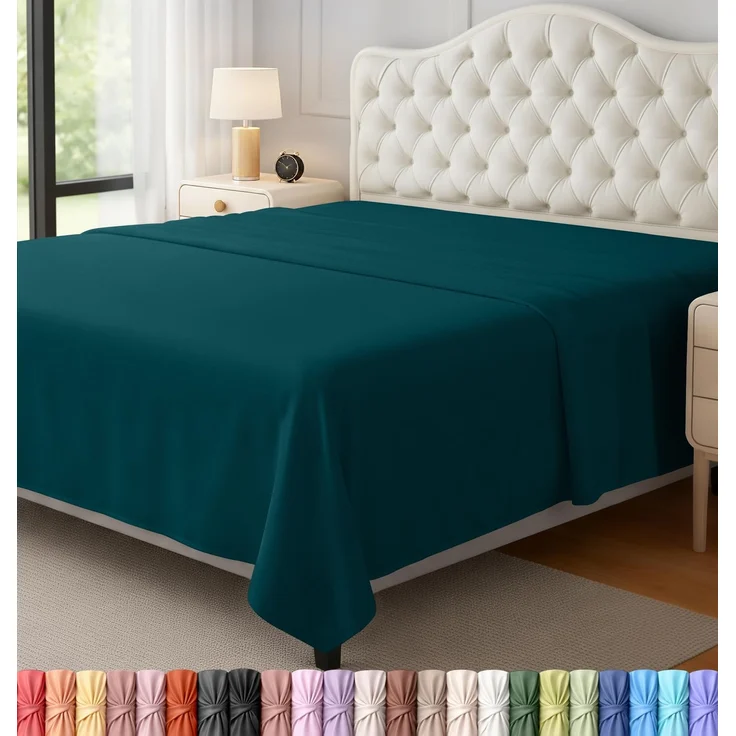 Utopia Bedding Bettlaken, weich gebürstetes Mikrofasergewebe, kein Einlaufen, farbecht, pflegeleicht, nur 1 Bettlaken, Kingsize, Blaugrün