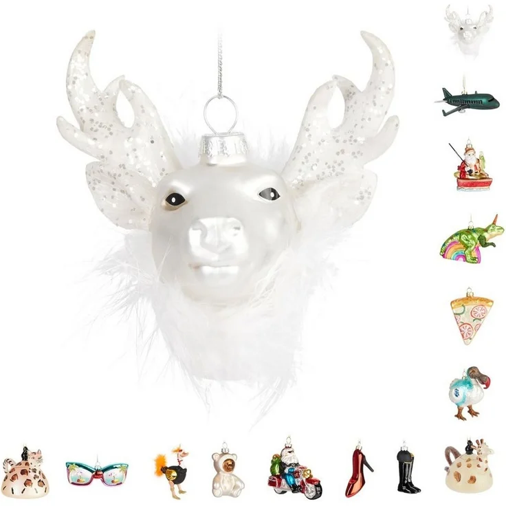BRUBAKER Weihnachtsbaumkugel Lustige Weihnachtskugel aus Glas - Handbemalt und Mundgeblasen Figuren (1 St), Christbaumschmuck Weihnachtsdeko Anhänger - Deko – Bild 2