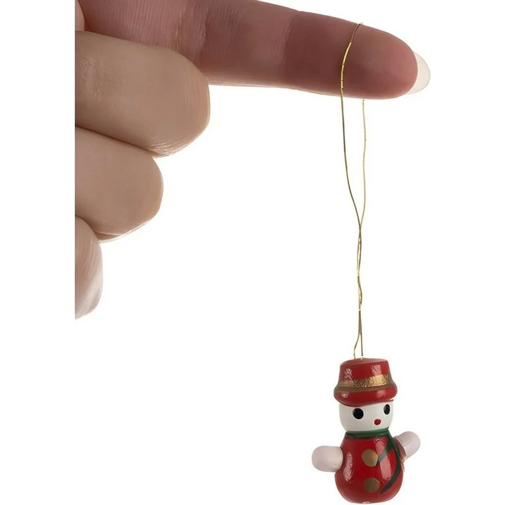 Ruhhy Weihnachtsbaumkugel Holzanhänger Weihnachtsdeko Weihnachts Anhänger (30 St), Leicht, bruchsicher, 30-teilig, verschiedene Weihnachtsmotive – Bild 2