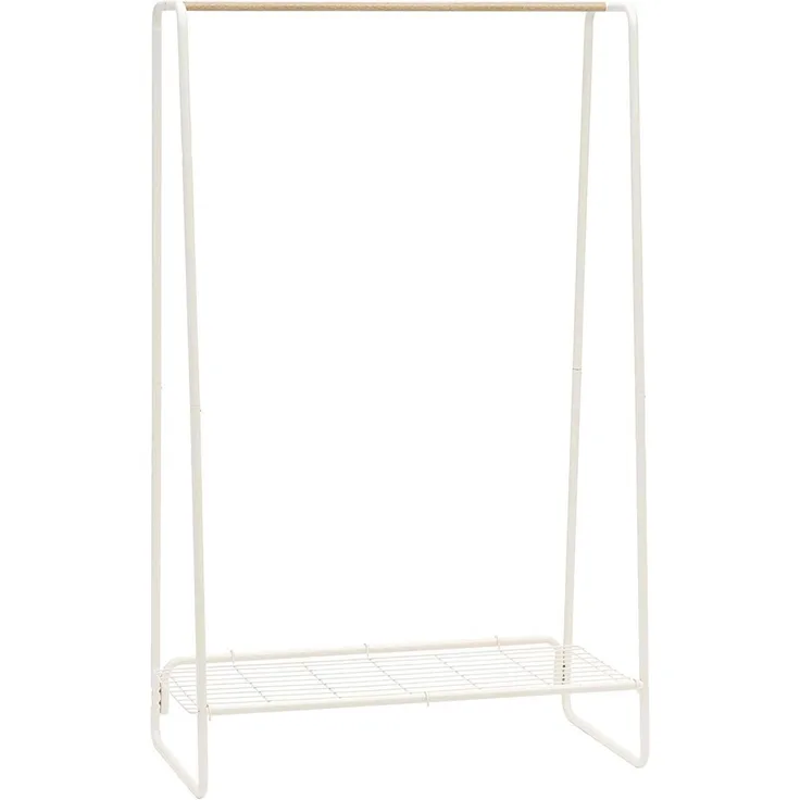 Iris Ohyama, Kleiderständer, Garderobenschrank, Kleiderständer, Solide Regale, Einfache Montage, Mehrzweck, Design, Büro, Eingang, Schlafzimmer, Wohnzimmer - Metal Garment Rack - PI-B5 L - Weiß