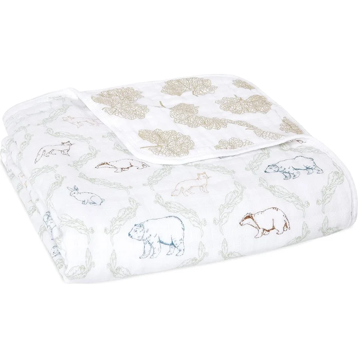 aden + anais™ Essentials Baumwoll-Musselin-Decke Harmony-Folk Forest – Bild 1