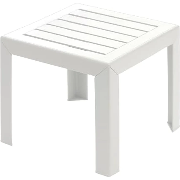 Grosfillex Beistelltisch Miami, weiß, UV- und witterungsbeständig, 40 x 40 x 25 cm – Bild 4