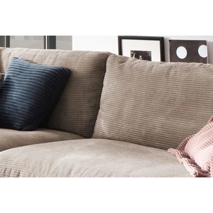 Kawola 3-Sitzer Sofa Madeline, Taupe, Textil, Komfortschaumfüllung, 290x85x127 cm, modernes Design für Wohnzimmer – Bild 7