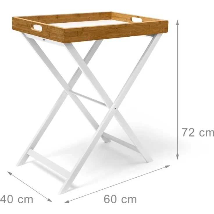 Tabletttisch Holz & Bambus 72 cm 10019176 – Bild 4
