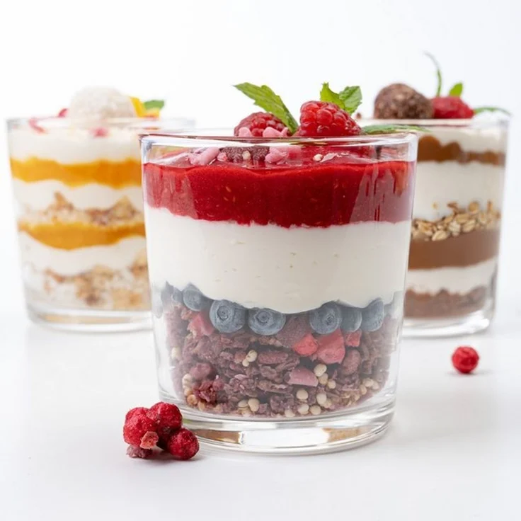 KONZEPT Dessertschale Dessertgläser Set aus Glas, große Gläser für Nachtisch, (6-tlg), 300 ml, Geeignet für Desserts, Getränke, Saucen. – Bild 4