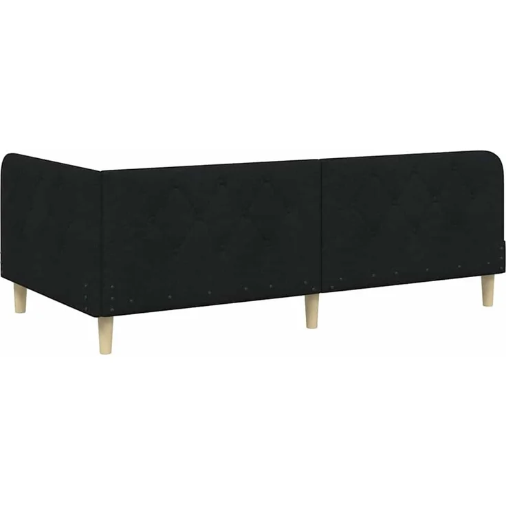 vidaXL Eckbettgestell Schwarz 90 x 200 cm Stoff 3394119 – Bild 8