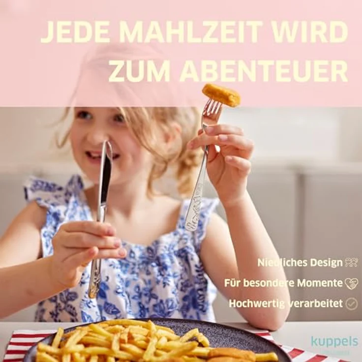 Kuppels DUCK Kinderbesteck Set 4-teilig hochglanzpoliert – Bild 5