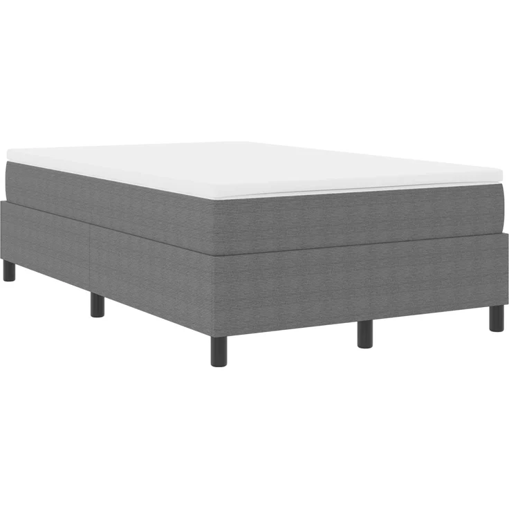 vidaXL Plattformbettgestell Hellgrau 120 x 200 cm Cordstoff 3337402 – Bild 4