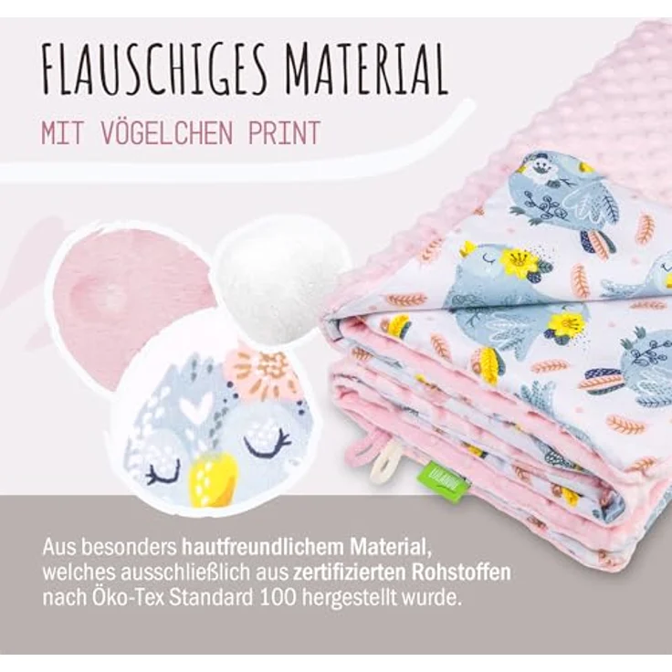 Babydecke LULANDO 100x75 cm flauschige Kuscheldecke für Neugeborene, Lulando, antiallergisch, pflegeleicht, 100% Baumwolle – Bild 5