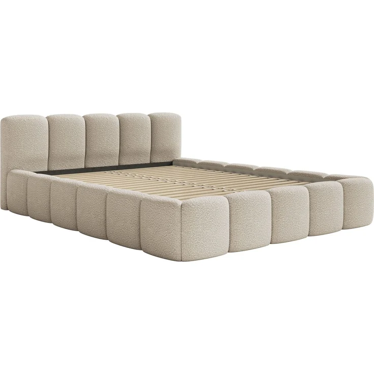 Selsey 'Cloudy Low' Polsterbett 120x200 cm, Bouclé Hellbeige – Bild 6