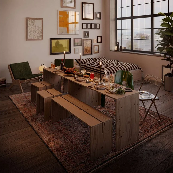 Karup Design Essbank Join-In Bench, stabile Sitzbank, aus FSC®-Massivholz, minimalistisches Design, langlebig, flexibel, vielseitig éinsetzbar – Bild 4