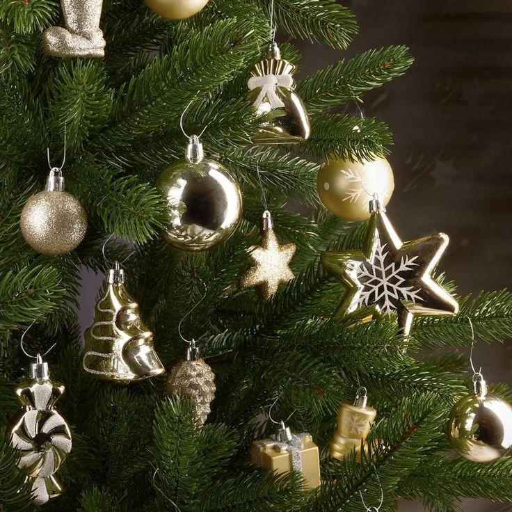 BRUBAKER Weihnachtsbaumkugel 77-teiliges Weihnachtskugel-Set, Christbaumschmuck aus Kunststoff, Weihnachtsdekoration Baumkugeln – Bild 3