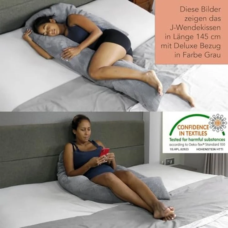 Traumreiter Seitenschläferkissen J Visco Seitenschläferkissen mit Memory Foam Support – Bild 4