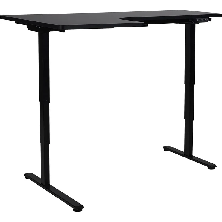 Höhenverstellbarer Schreibtisch Elektrisch Linksseitig Schwarz DESTINES – Bild 6