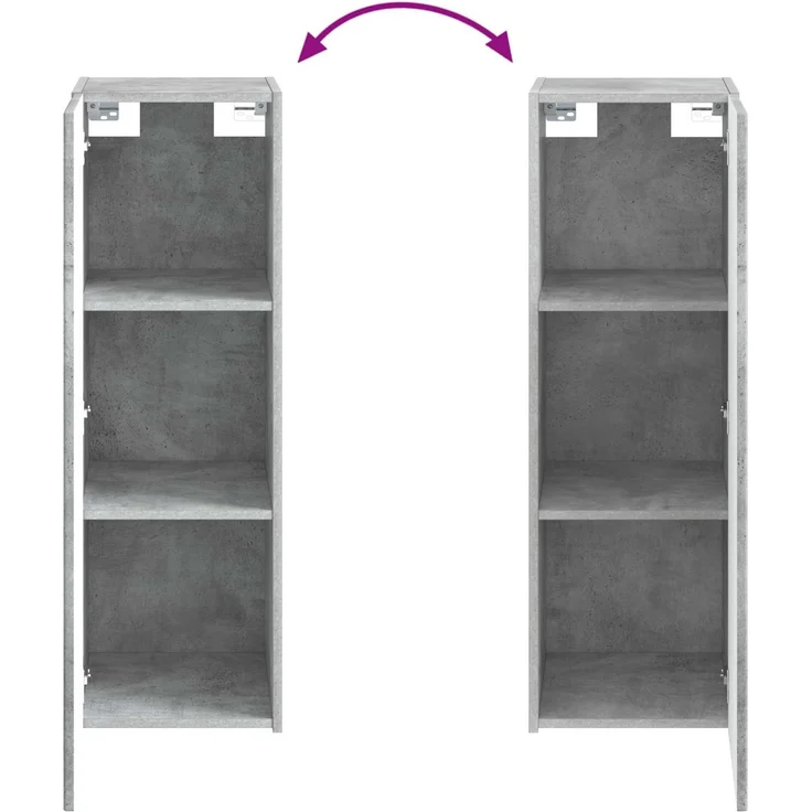 vidaXL Badezimmerschrank-Set 5 stk. Betongrau 129 x 35 x 80 cm 3405986 – Bild 11