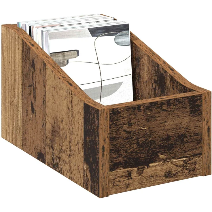 vidaXL LP Plattenbox Altholz 18 x 32 x 18 cm Holzwerkstoff 8012806 – Bild 3
