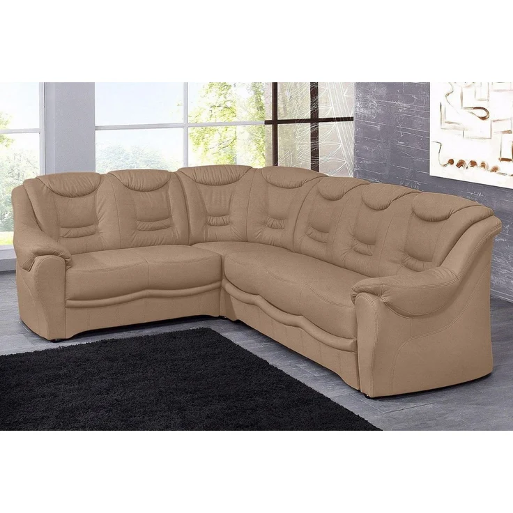 sit&more Ecksofa Bansin, L-Form, B: 265 cm, Bettfunktion optional, Federkern-Polsterung, Komfortable Sitzhöhe 46 cm, Liegefläche 148 x 198 cm bei Bettfunktion – Bild 1