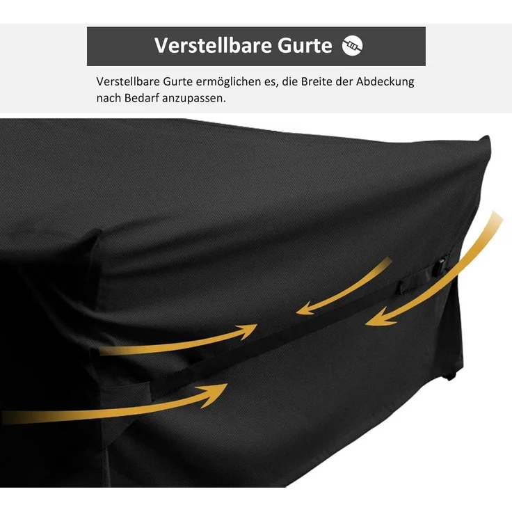 Abdeckung Gartenmöbel Winterfest 420D Oxford Gewebe Wetterschutz 170x95x74cm – Bild 6