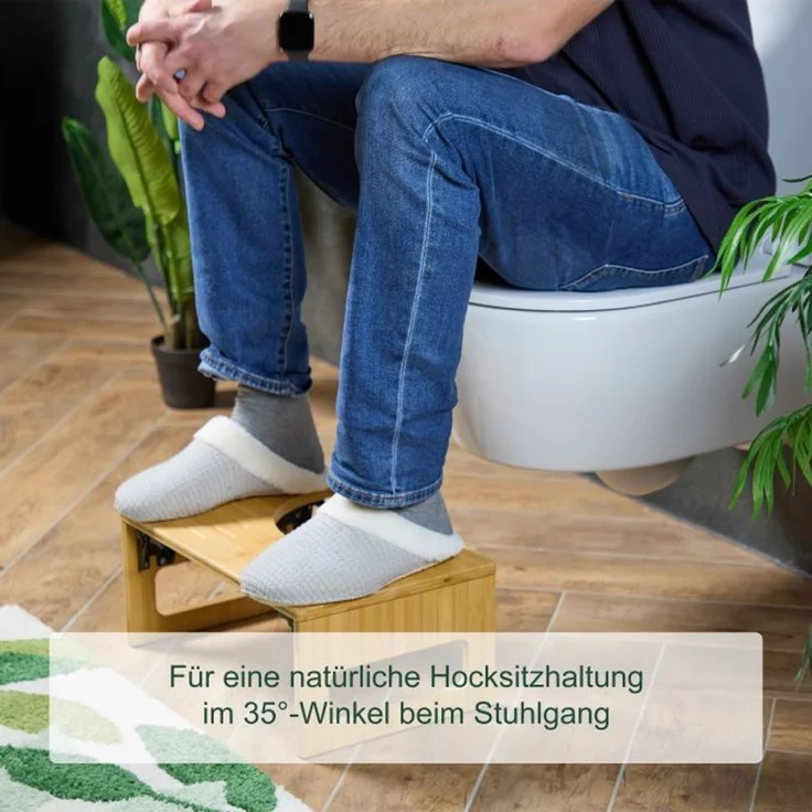 Klappbarer Toilettenhocker aus Bambus 10050294 – Bild 2