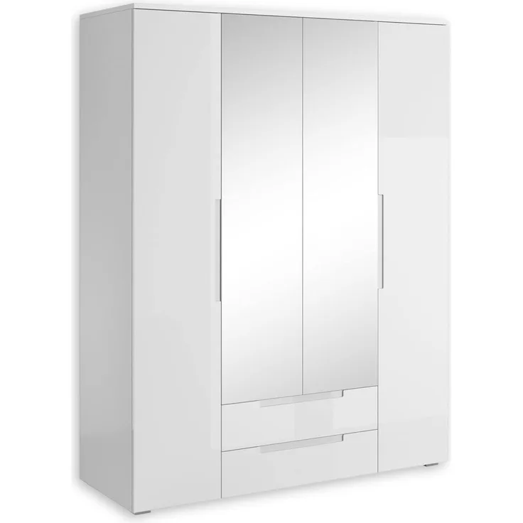 'Spice' Drehtürenschrank, weiß Hochglanz, 160 cm