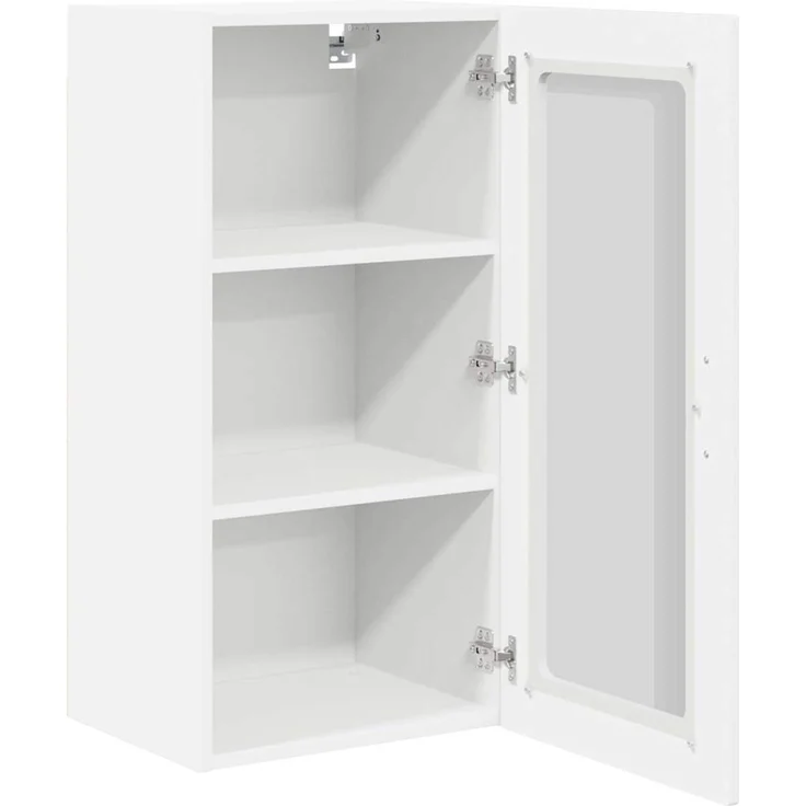 vidaXL Wandglas-Schrank PORTO Hochglanz-Weiß 40 x 31 x 80 cm 885343 – Bild 5