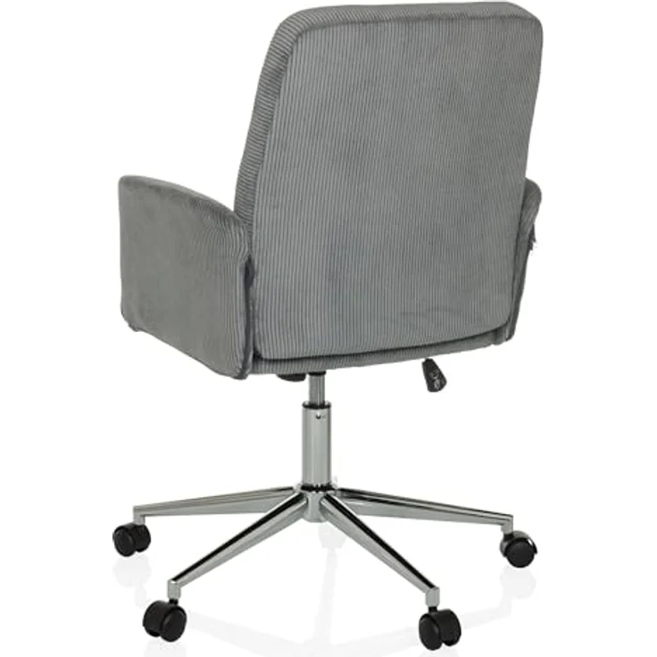 MID.YOU Drehstuhl Grau, Textil, mit Armlehnen und Drehkreuz, 70 cm, für Arbeitszimmer – Bild 9