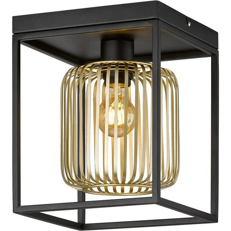 Fischer & Honsel 21294 Deckenleuchte Caydo 1-flammig schwarz goldfarben E27