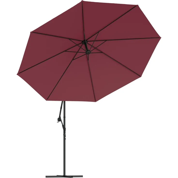 vidaXL Ampelschirm mit Aluminium-Mast 350 cm Bordeauxrot 44507 – Bild 3