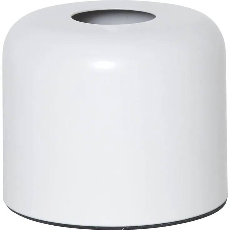 E27 Lampenbasis ,Glans', Metall, matt-weiß, H 10cm, Ø 12cm