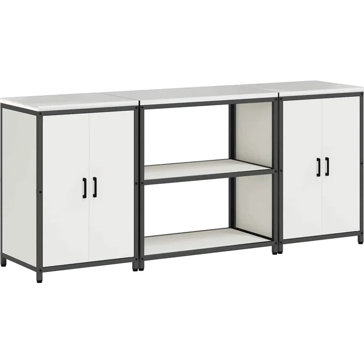 vidaXL Aufbewahrungsset für die Küche HATTEM 3 stk. Weiß 3392667 – Bild 2