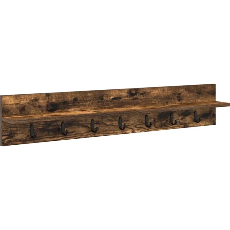 vidaXL Wandmontierter nachttisch Geräucherte Eiche 100 x 10,5 x 18 cm 874407 – Bild 2
