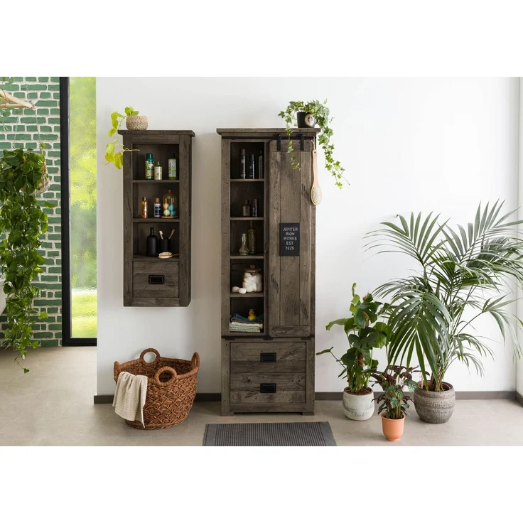 Schrank Mango 70x35x195 grau lackiert RAILWAY #284 – Bild 9
