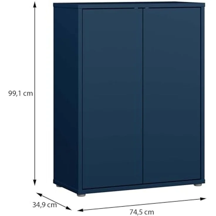 FORTE Schuhschrank Alice Springs, Schuhschrank, Platz für 15 Paar Schuhe, 2 Türen (B/H/T 74,5/99,1/34,9 cm) Stauraumschrank, Mehrzweckschrank, grifflose Front, Push to open – Bild 5