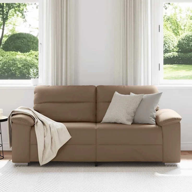 vidaXL 2-Sitzer-Sofa Cappuccino 180x81x84 cm Kunstleder 4105342 – Bild 2