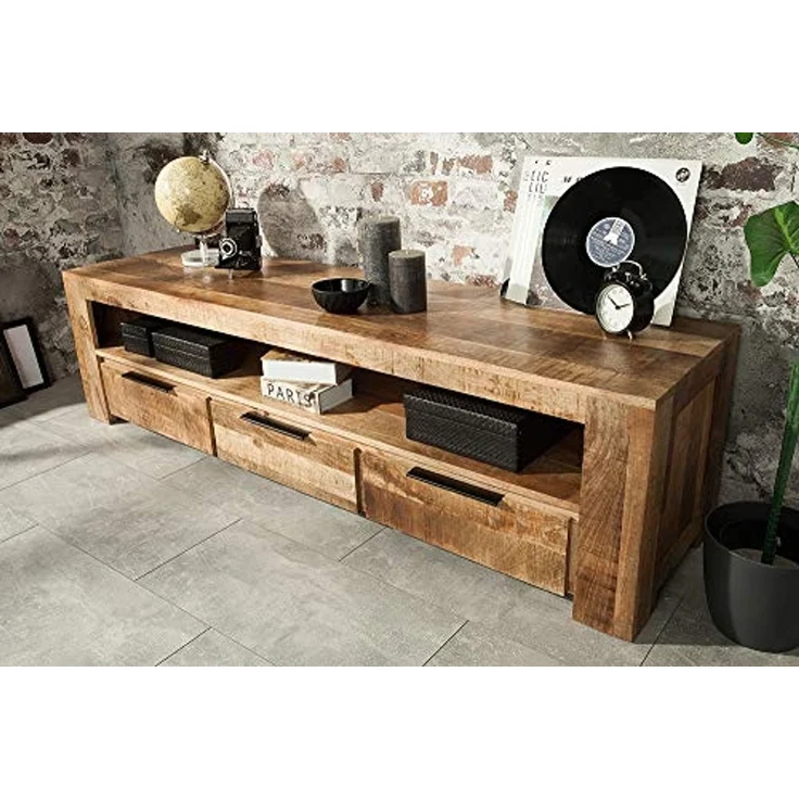 riess-ambiente Lowboard IRON CRAFT 170cm natur, Massivholz · TV-Board · 3 Schubladen · Mangoholz · Wohnzimmer – Bild 5