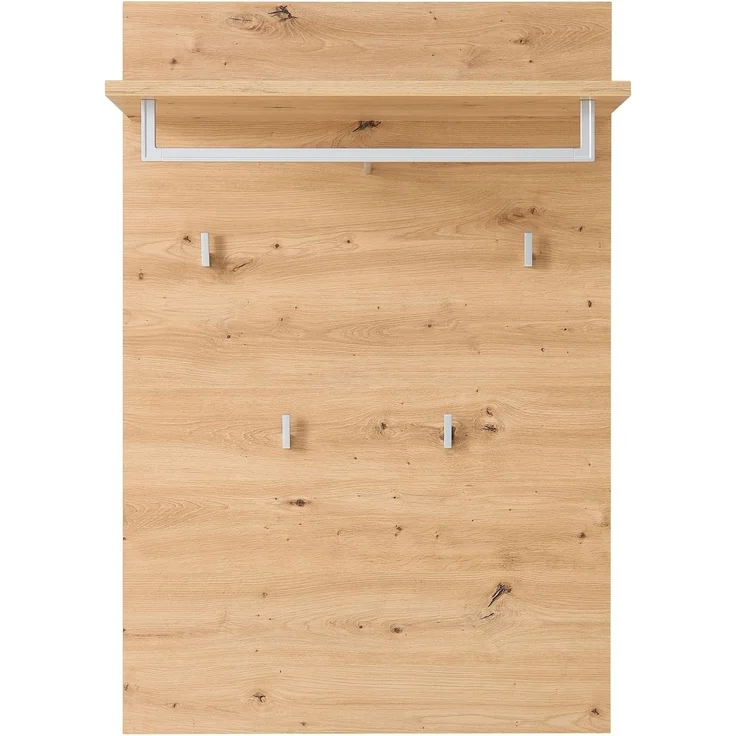Garderoben-Set >Bari< (4-teilig) weiss matt / Eiche - 158x200x38cm (BxHxT) – Bild 6