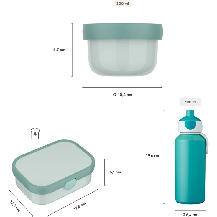 Mepal CAMPUS Lunchset Tropical Ocean 3-teilig (2025) – Bild 7