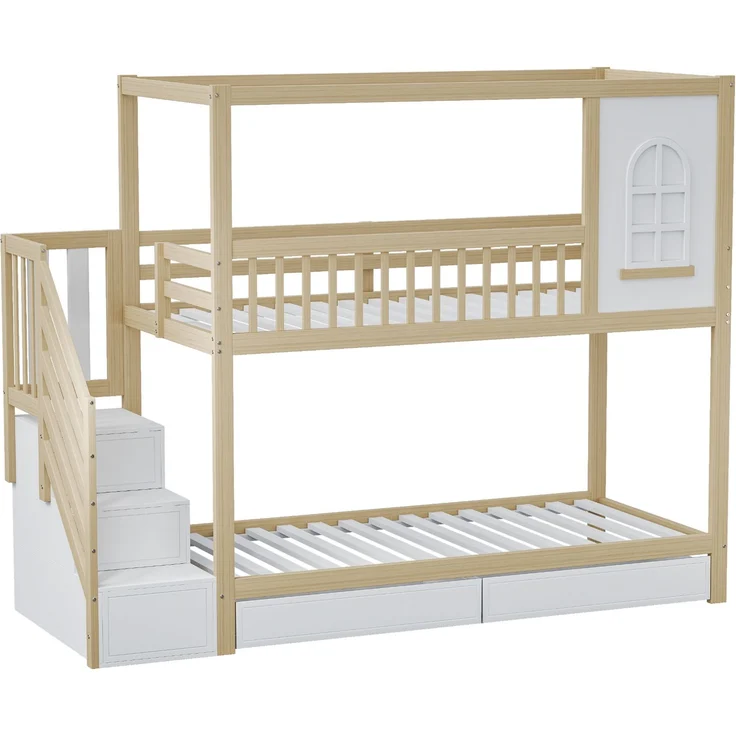 Bett 140×200 cm aus MDF mit USB-Anschluss und Steckdose, grau – Bild 9