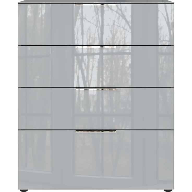 Kommode Owingen / Oakland, Glas, Holzwerkstoff, Silber, Grau, Schwarz, 83 x 102 x 42 cm – Bild 4