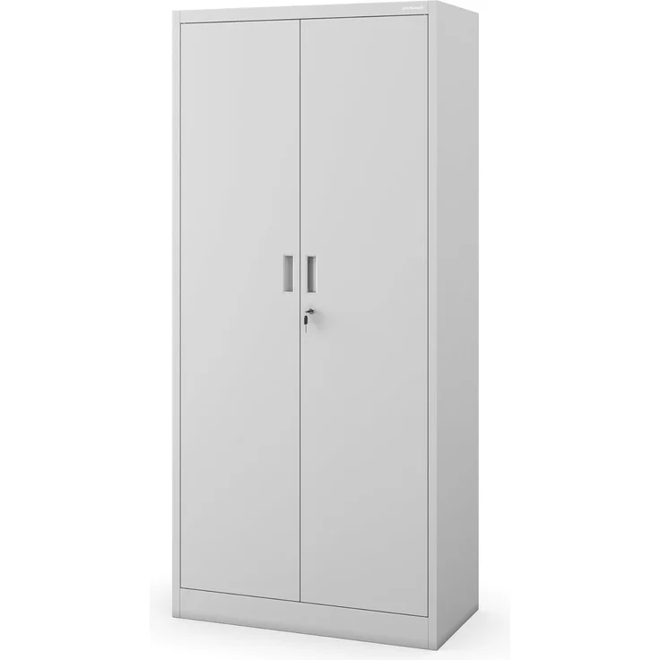 Jan Nowak Metall Spind Kompakt Mit Tür Und Schloss 4 Höhenverstellbare Einlegeböden Robuste Stahlkonstruktion Höhe 1750 mm Tiefe 400 mm Farbe Grau Kompatibel Mit Aufsatz Compact – Bild 14