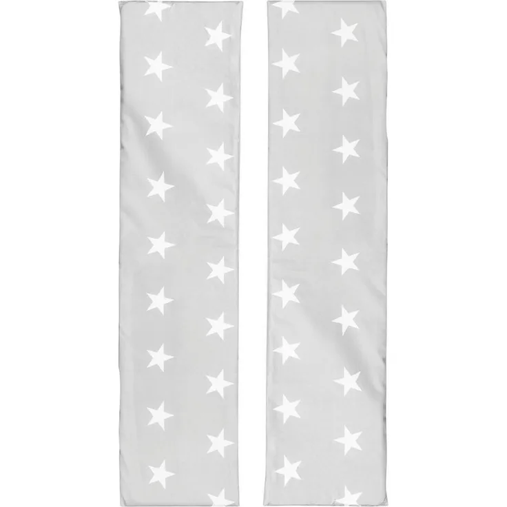 roba Bankkissen 'Little Stars' - 2-teilig - mit Gummizu - HxBxT: 2,5 x 108 x 20 cm - Grau / Weiß