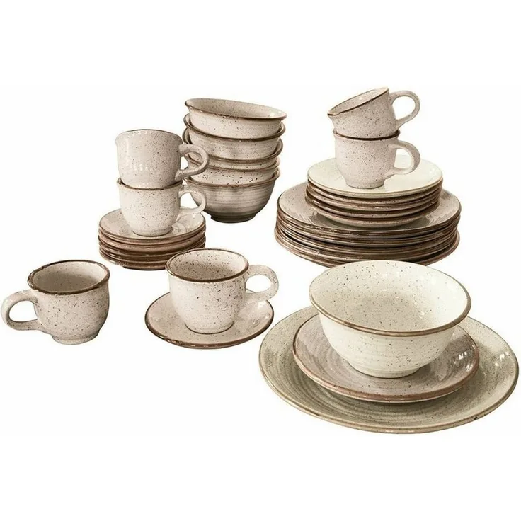 Mirabeau Geschirr-Set Geschirr 30er Set Murray beige, Steingut