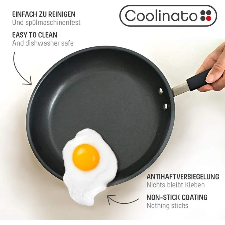 Coolinato Bratpfanne 28cm Pfanne – antihaftbeschichtet, (1-tlg) – Bild 2