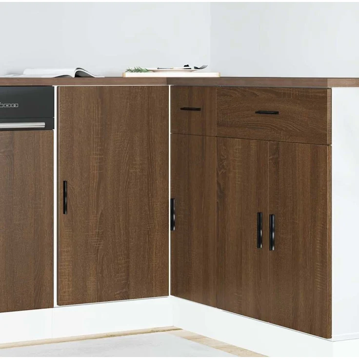vidaXL Küchenunterschrank Lyon Braun Eichen-Optik Holzwerkstoff 854295 – Bild 1